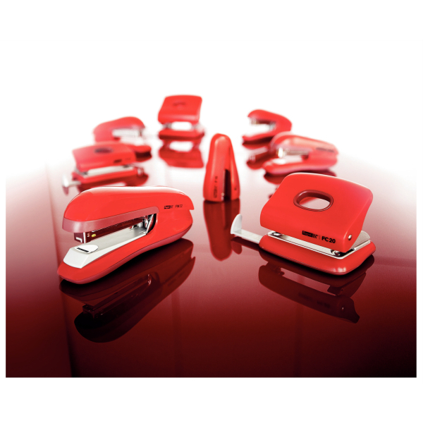 Zszywacz z płaskim zszywaniem F30 RAPID czerwony, 5 lat gwarancji, 30 kartek
