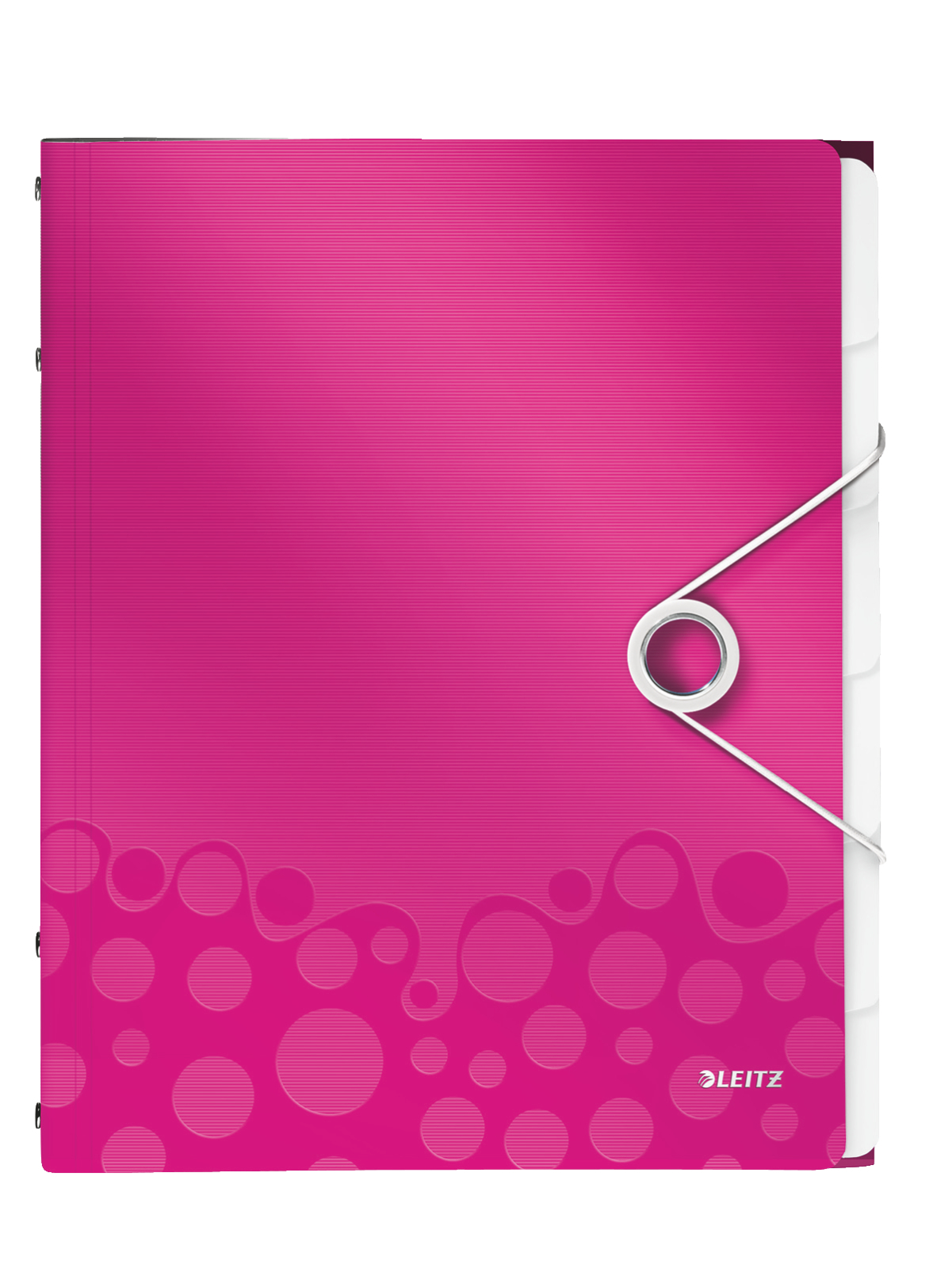 Teczka segregująca Leitz WOW, 6 przekładek 200 k A4 Metaliczna różowa
