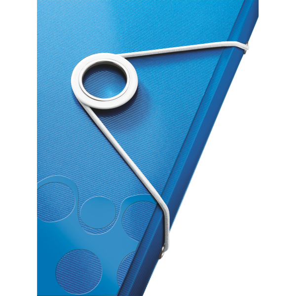 Teczka z przegródkami Leitz WOW A4 250 K 6 przegródek, Metaliczna niebieska