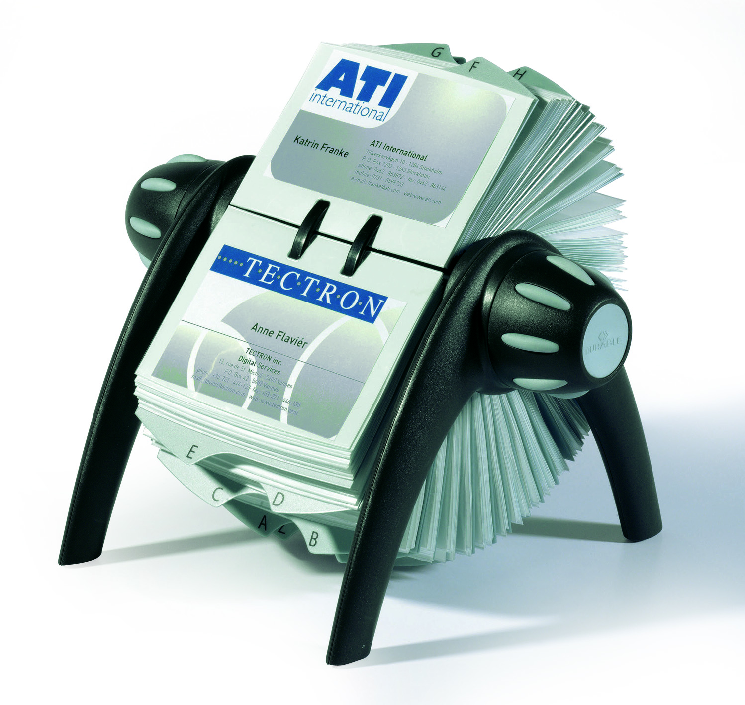 Wizytownik obrotowy DURABLE czarny na 400 wizytówek