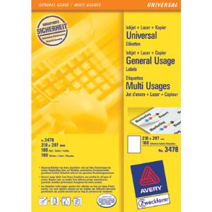 Etykiety uniwersalne Avery Zweckform 105 x 48