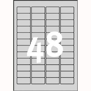 Etykiety AVERY ZWECKFORM znamionowe srebrne A4, 20 ark./op., 45,7 x 21,2 mm