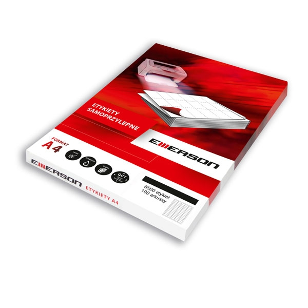 Etykieta samoprzylepna EMERSON A4 105*37 per 100szt biała nr023