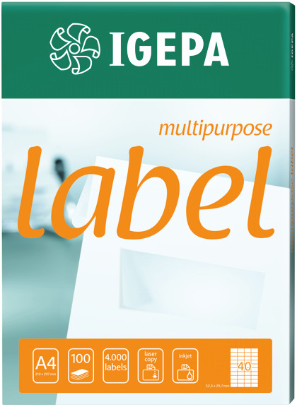 Etykieta samoprzylepna 38,1x21,2 IGEPA