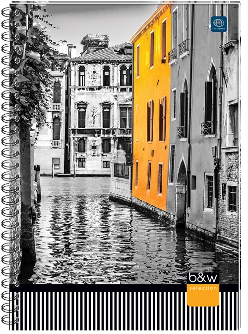 Kołobrulion A5 80 kratka z kolorowym marginesem INTERDRUK