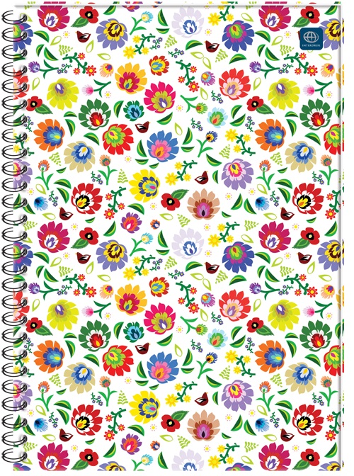 Kołobrulion A4 160 kratka z kolorowymi marginesami INTERDRUK