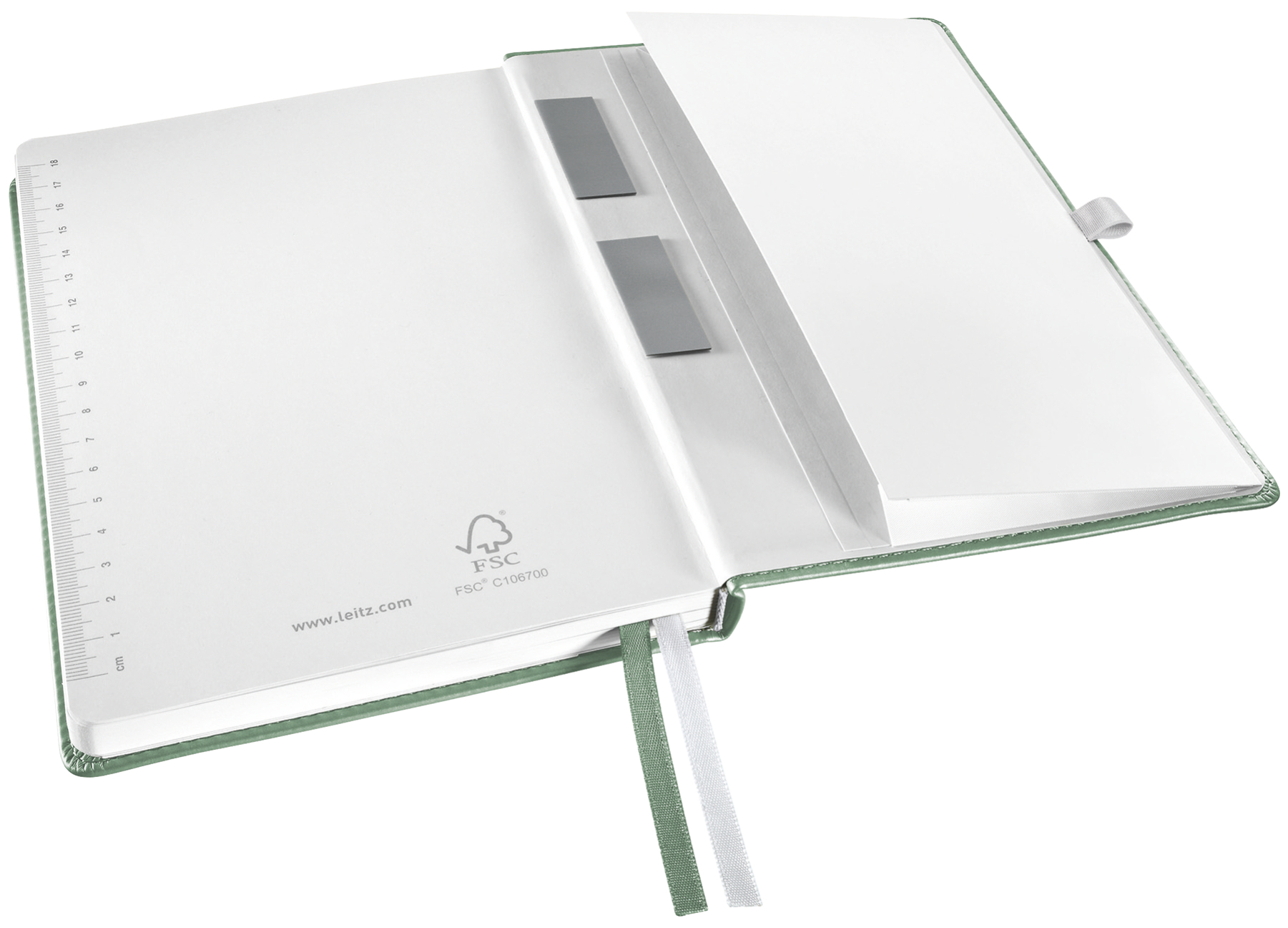 Notatnik w twardej oprawie Leitz Style A5 kratka, pistacjowa zieleń