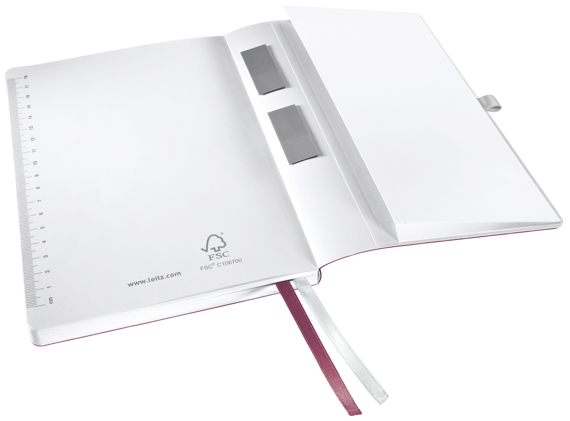 Notatnik w miękkiej oprawie Leitz Style A5 kratka, rubinowa czerwień