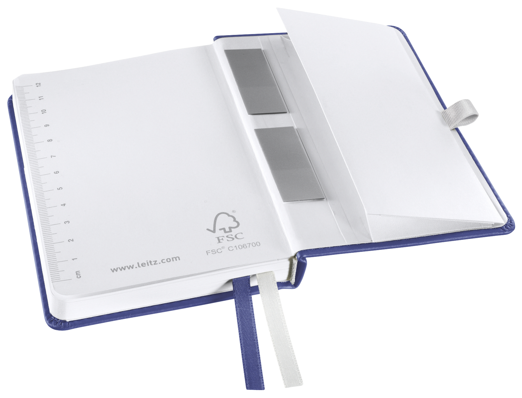 Notatnik w twardej oprawie Leitz Style A6 kratka, tytanowy błękit