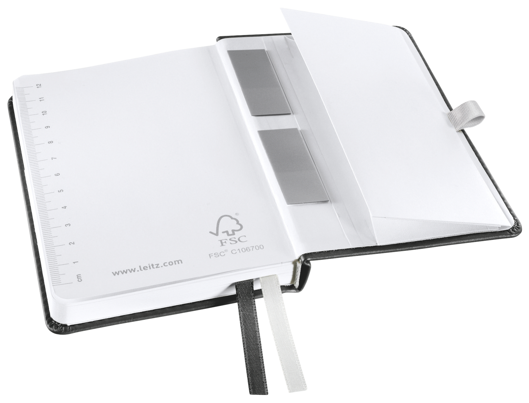 Notatnik w twardej oprawie Leitz Style A6 kratka, satynowa czerń