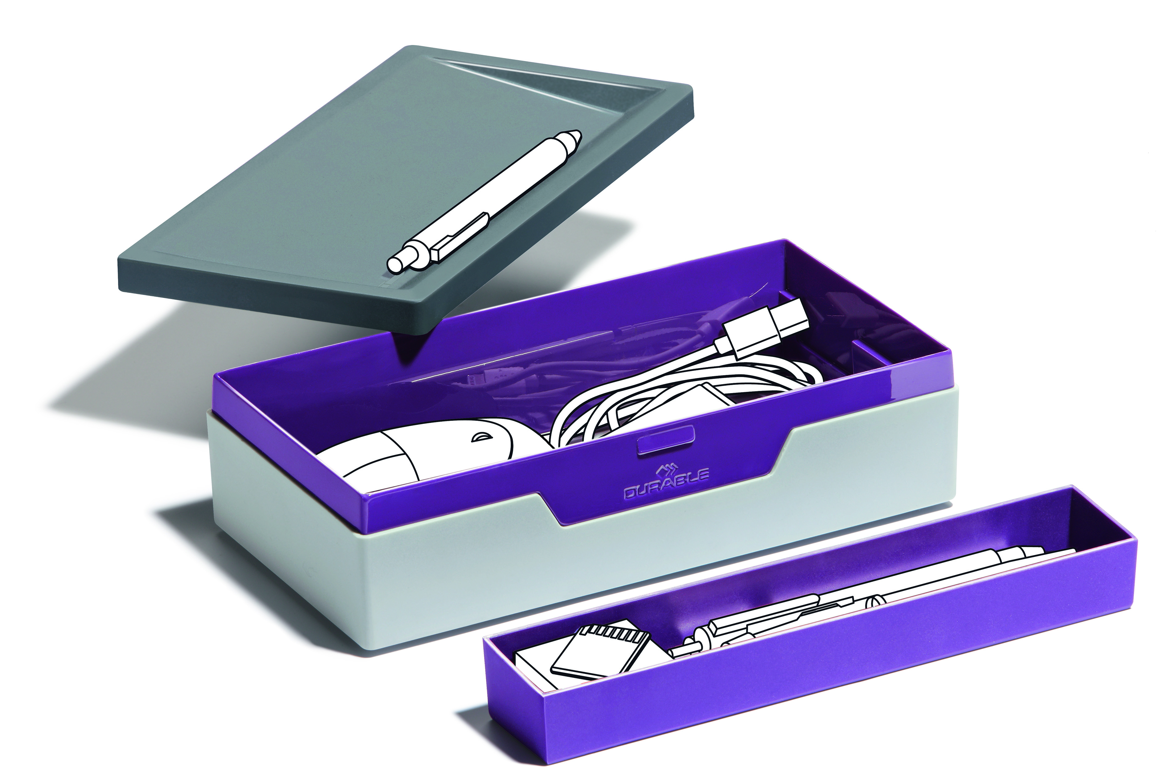 Pojemnik biurkowy SMART OFFICE 761212 j.fioleVARIOCOLOR DURABLE