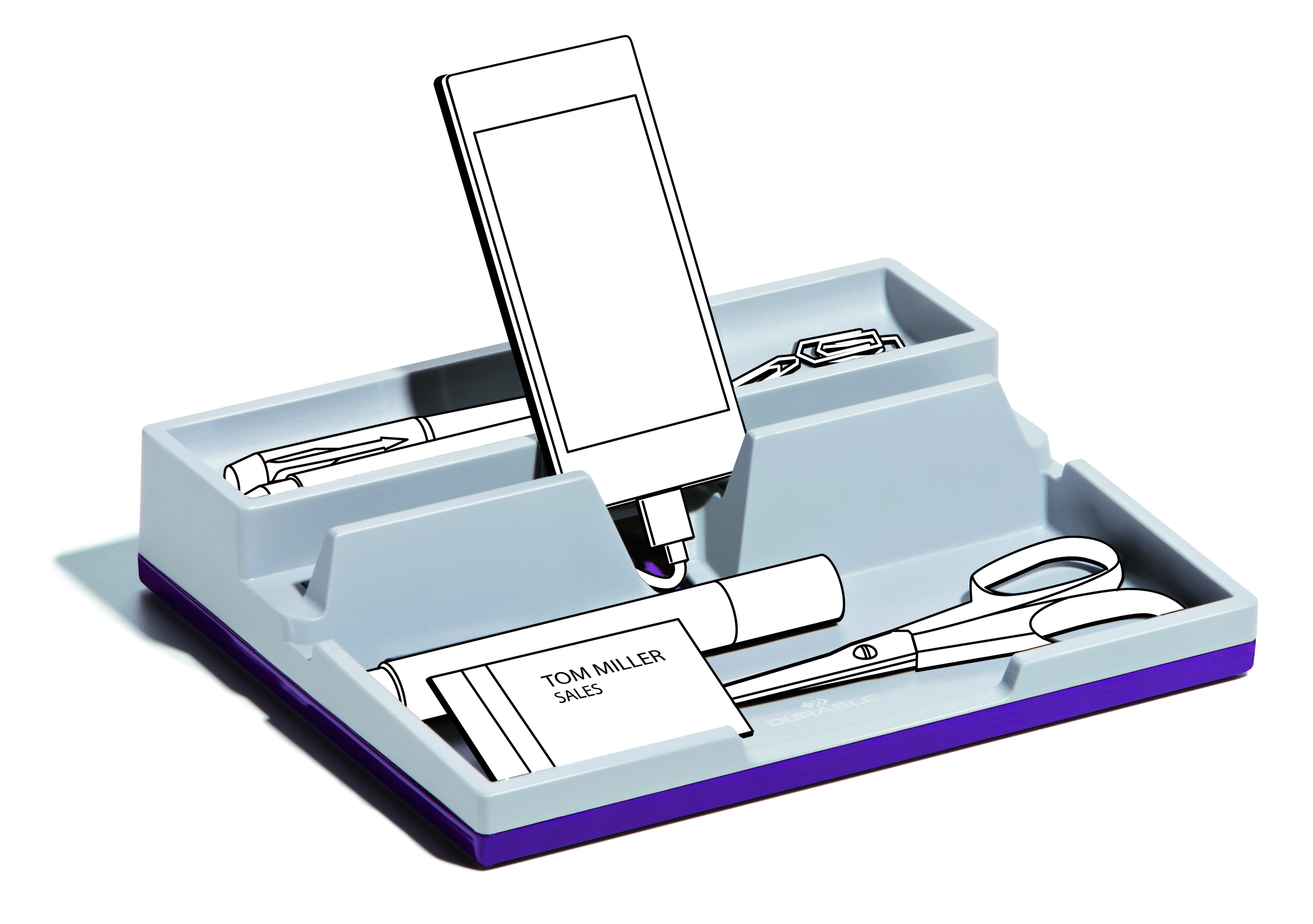 Przybornik na biurko SMART OFFICE jasno fioletowy VARIOCOLOR DURABLE