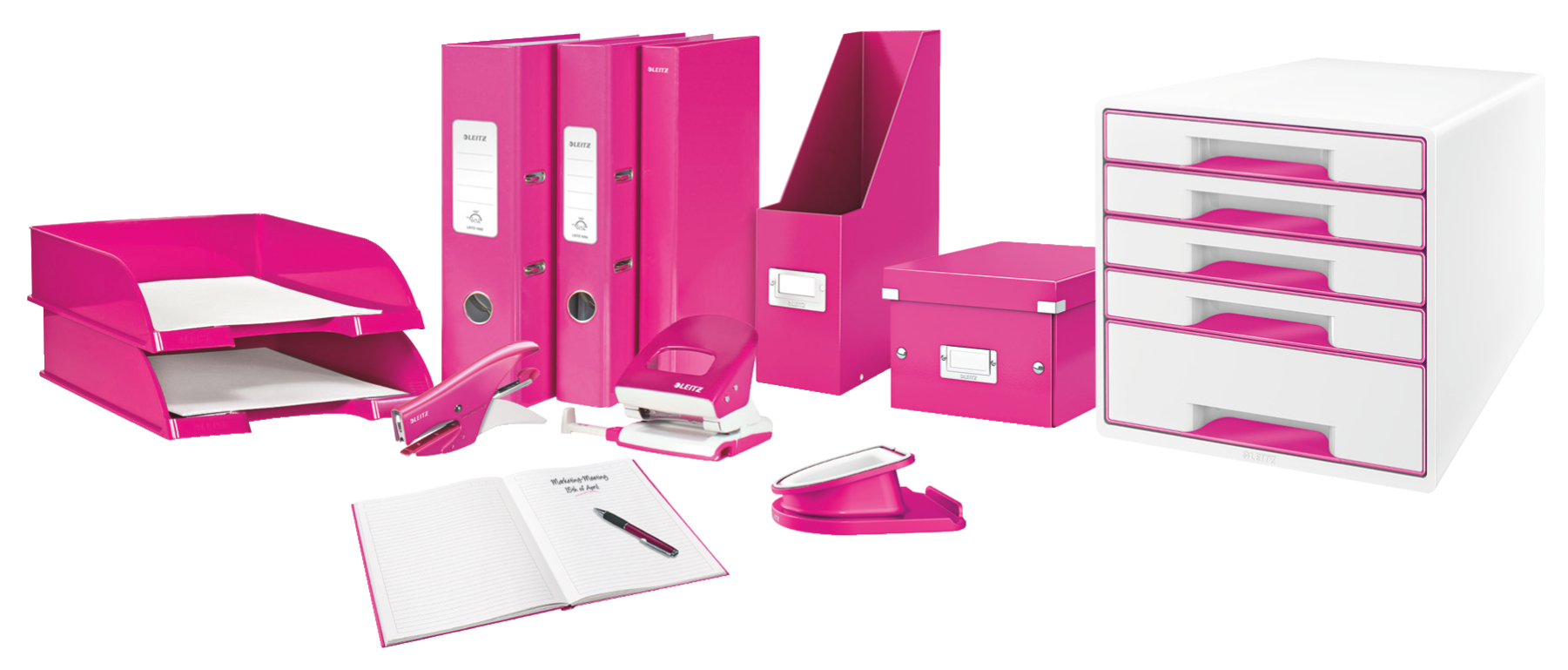 Półka na dokumenty LEITZ Plus, metaliczny różowy WOW