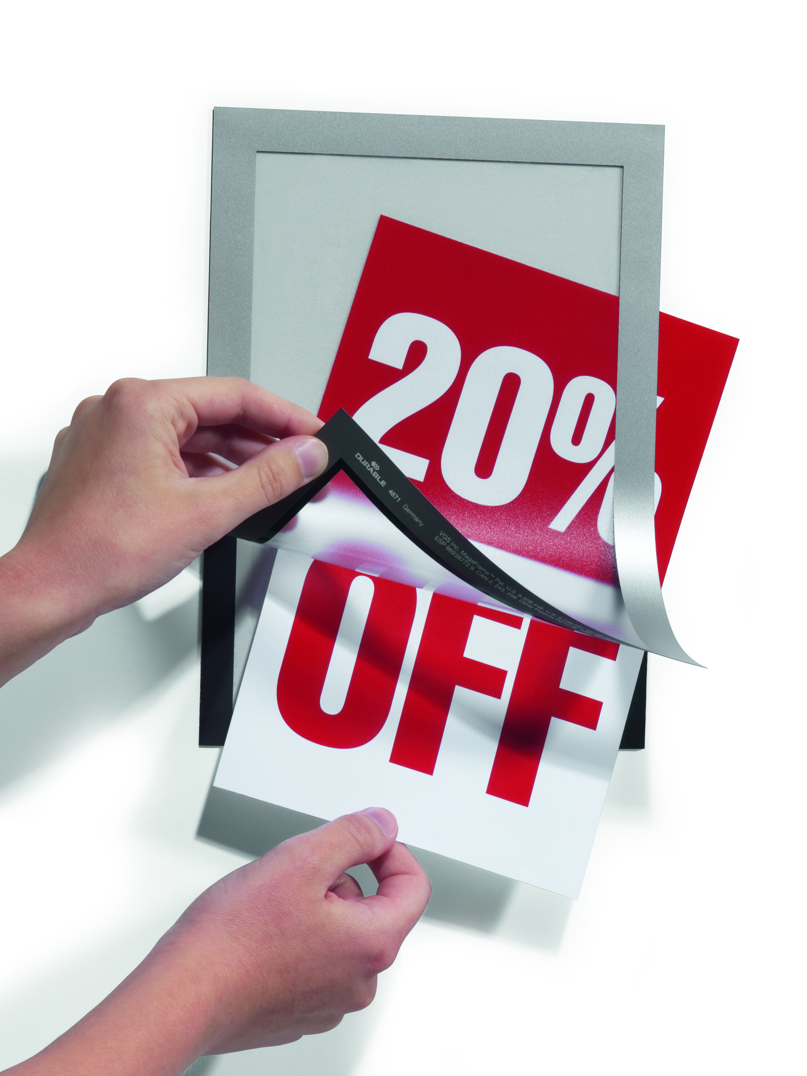 Ramki MAGAFRAME A5 srebrne (2 sztuki) DURABLE