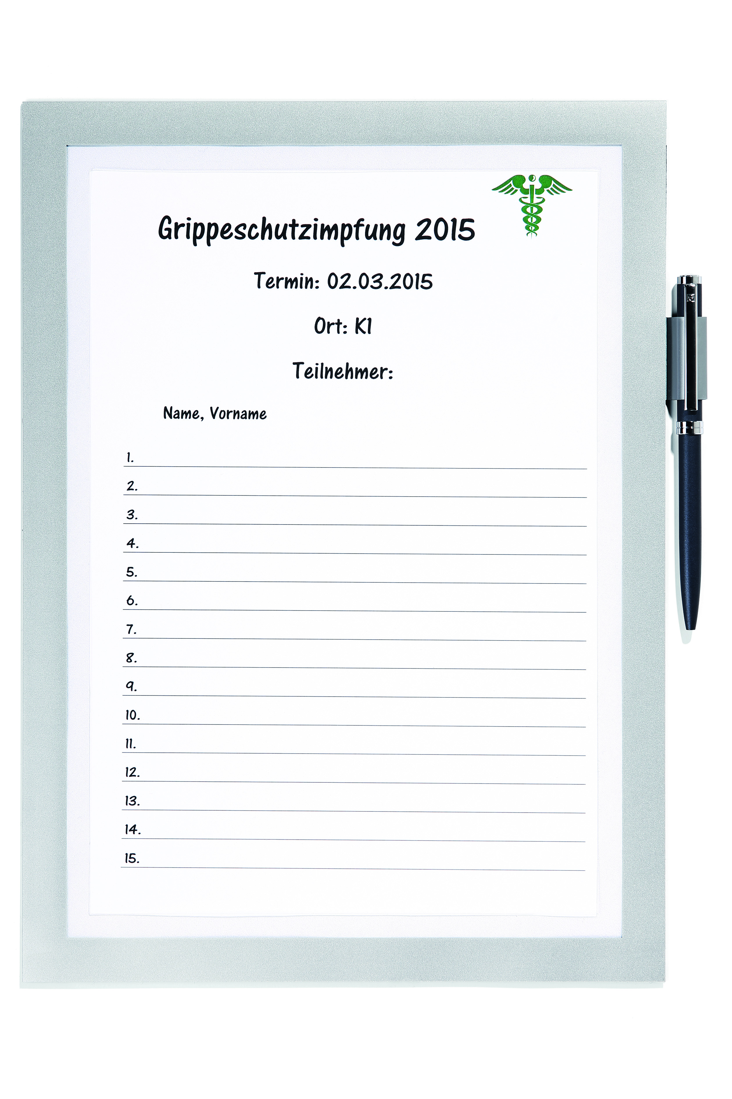 Duraframe NOTE A4 samoprzylepna ramka,srebrna DURABLE