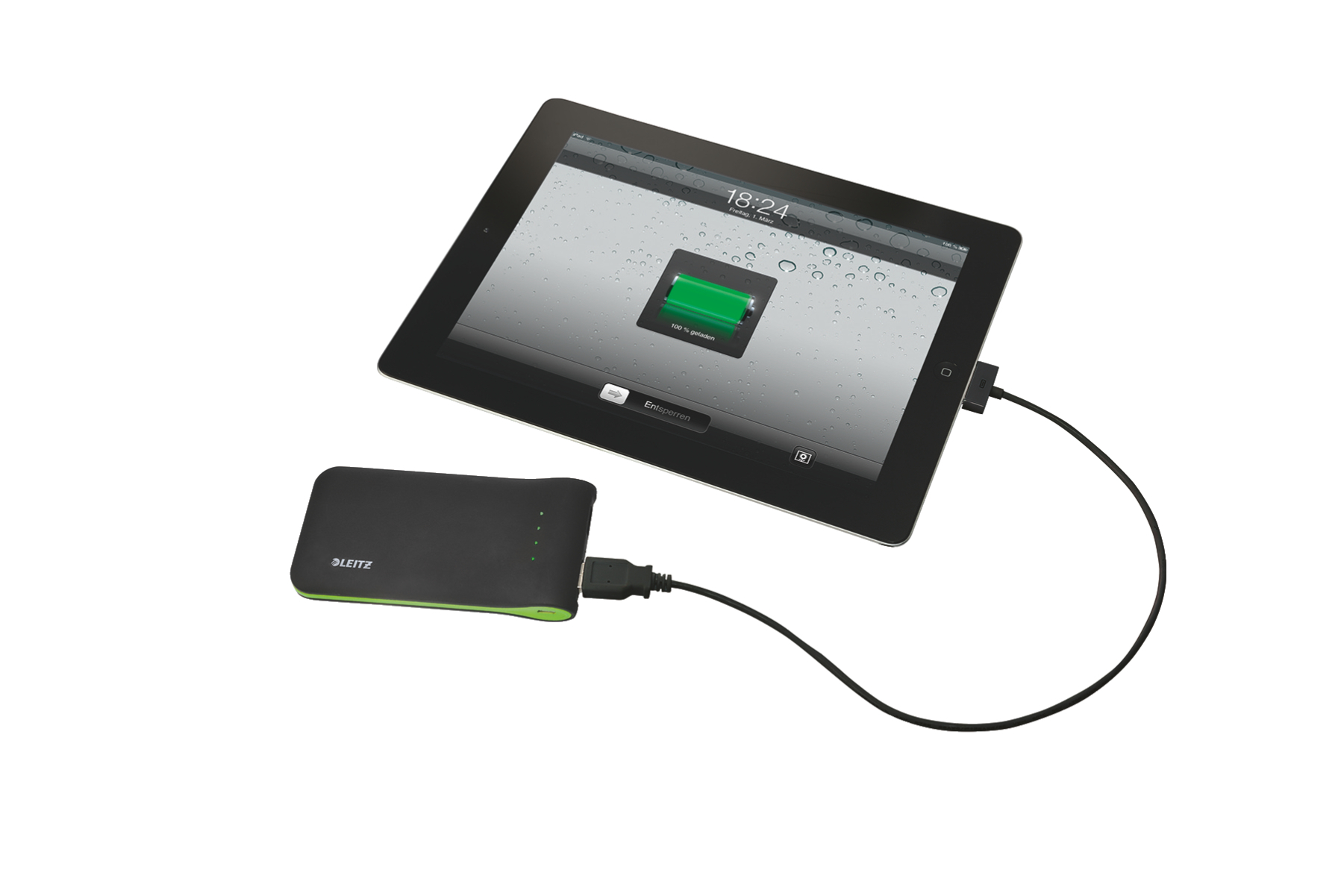 Przenośna ładowarka USB do urządzeń mobilnych, czarny