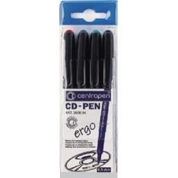 Marker do CD/DVD CENTROPEN 2606 4 szt grubość linii pisania 1,0 mm