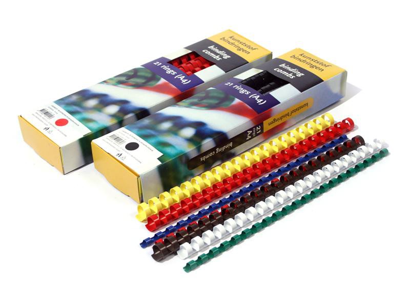 Grzbiety plastikowe ARGO 5 mm czarne 100 sztuk w opakowaniu