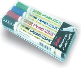 Marker do tablic PENTEL komplet MW85 4-sztukowy SET