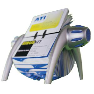 Wizytownik obrotowy DURABLE szary metaliczny na 400 wizytówek