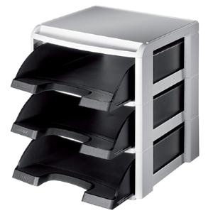 Moduł na trzy półki LEITZ Plus, czarny LEITZ