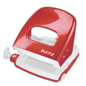 Dziurkacz duży metalowy LEITZ czerwony 30 kartek