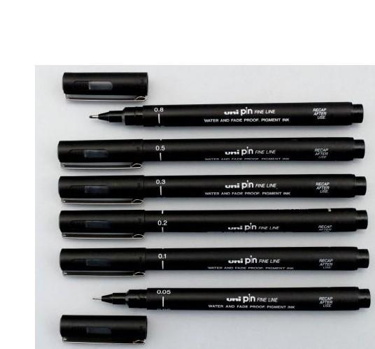 Cienkopis żelowy UNI PIN 200 0,3 mm czarny