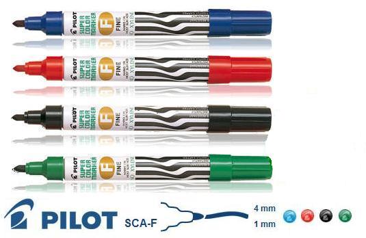Marker permanentny PILOT SCA-F okrągły czarny