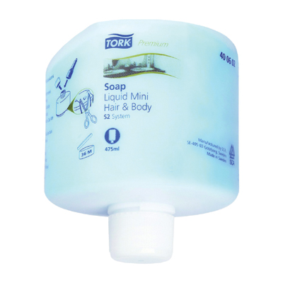 Mydło TORK Premium w płynie mini 475ml System S2; do włosów i ciała