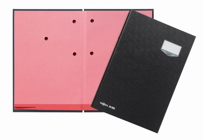 Teczka do podpisu DURABLE, 20-częściowa, czerwony, okł. z płótna