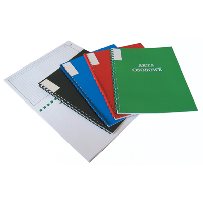 Teczka akt osobowych WARTA binda zew. czarna zadrukowana