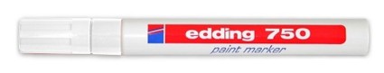 Marker lak.2-4 mm biały EDDING 750 końcówka okrągła