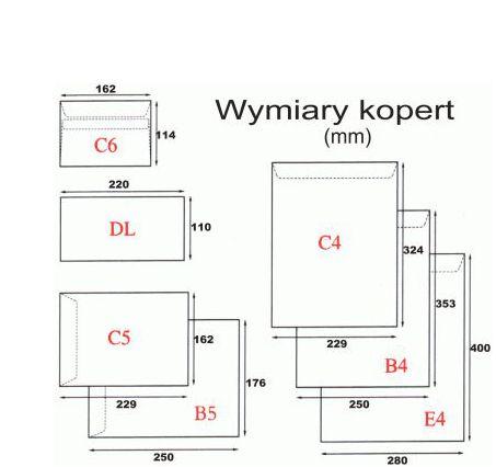 Koperty DL SK samoklejące NC białe (50)