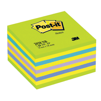 Bloczki samoprzylepne 3M POST-IT® 2028-NB 76x76 niebiesko-zielony 400 k