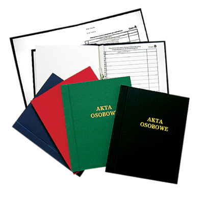 Teczka akt osobowych WARTA oklejana czarna niezadrukowana