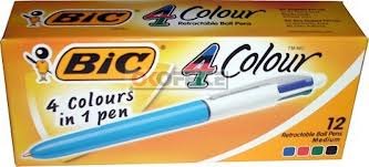 Długopis BIC 4 Colours Medium (niebieski, czarny, zielony, czerwony)