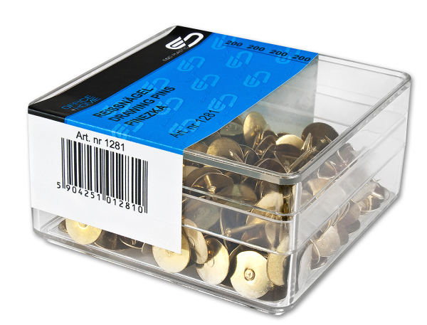 Pinezka złota (750) 1280 E&D PLASTIC plastikowe pudełko