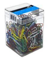 Spinacz kolor 26mm (500)6050 E&D PLASTIC plastikowe pudełko