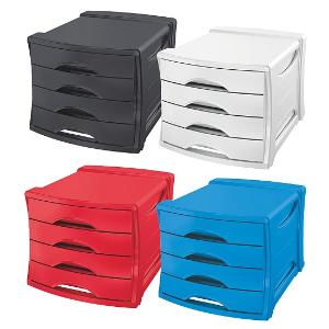 Pojemnik z szufladami z 4 szufladami ESSELTE Europost VIVIDA, biały