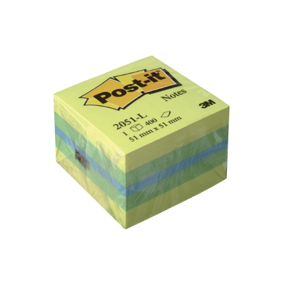 Bloczek samoprzylepny 3M 51x51 400kartek mini kostka cytrynowa