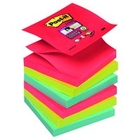Bloczki samoprzylepne Post-it® Super sticky Z-Notes 76 x76 540 k energiczne