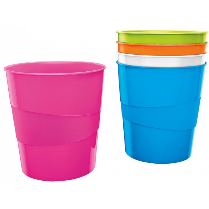 Kosz na śmieci 15L Leitz WOW, zielony metalik