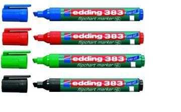 Marker do flipchartów ze ściętą końcówką 1-5 mm czerwony Edding