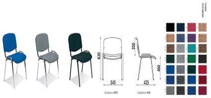 Krzesło konferencyjne ISO black CU-6 niebieski