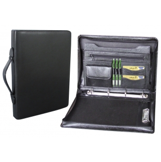 Aktówka a4 z rączką ekoskóra czarny Panta Plast