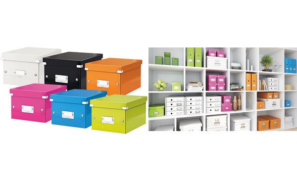 Pudło LEITZ C&S na CD WOW różowy (143 x 136 x 352)