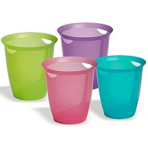 Kosz na śmieci DURABLE TRENDY 16l transparentny fiolet