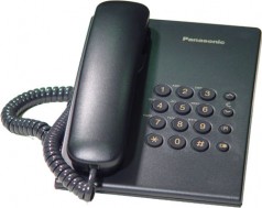 Telefon przewodowy PANASONIC KXTS500 czarny