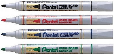 Marker do tablic PENTEL okrągła końcówka, dł.linii 250 m niebieski